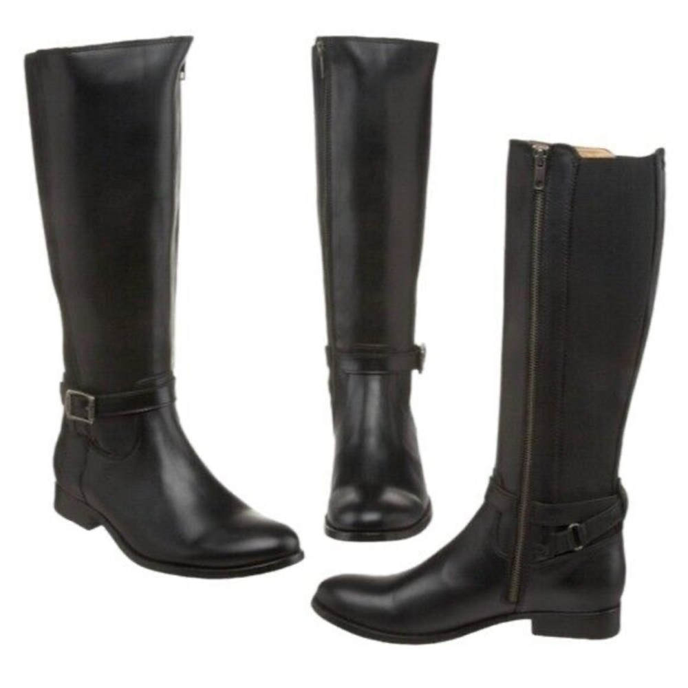 Frye Melissa Gore Riding Boots Black Leather size 7